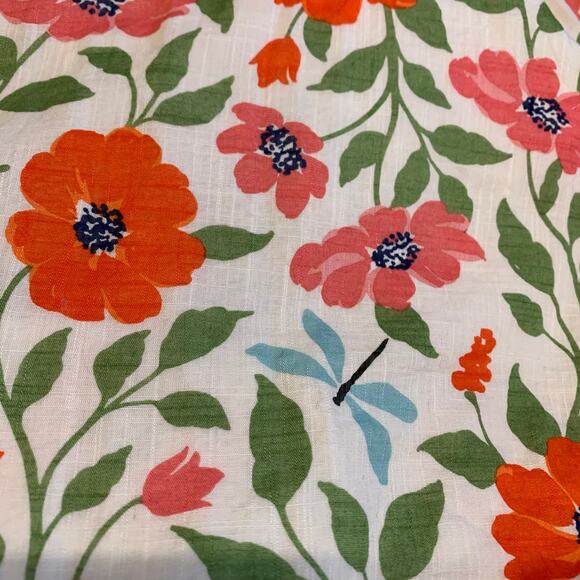 Kate Spade Dress Midi Floral Smocked Garden Blooms Cottagecore Sleeveless A Line - Picture 5 of 7